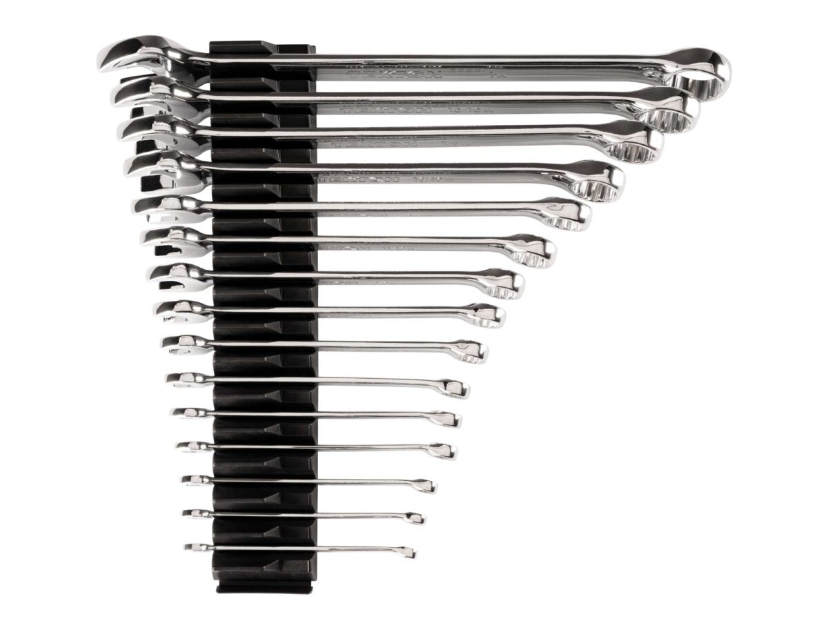 TEKTON Combination Wrench Set with Modular Organizers, 15-Piece (1/4-1 in.) | WCB95102