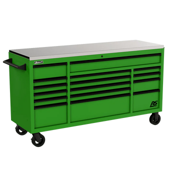 Homak Manufacturing 72 Inch RS Pro Roller Cabinet Stainless Steel Top