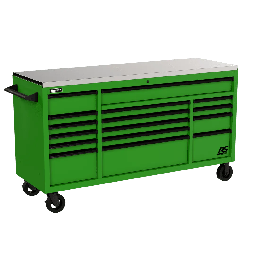 Homak Manufacturing 72 Inch RS Pro Roller Cabinet Stainless Steel Top