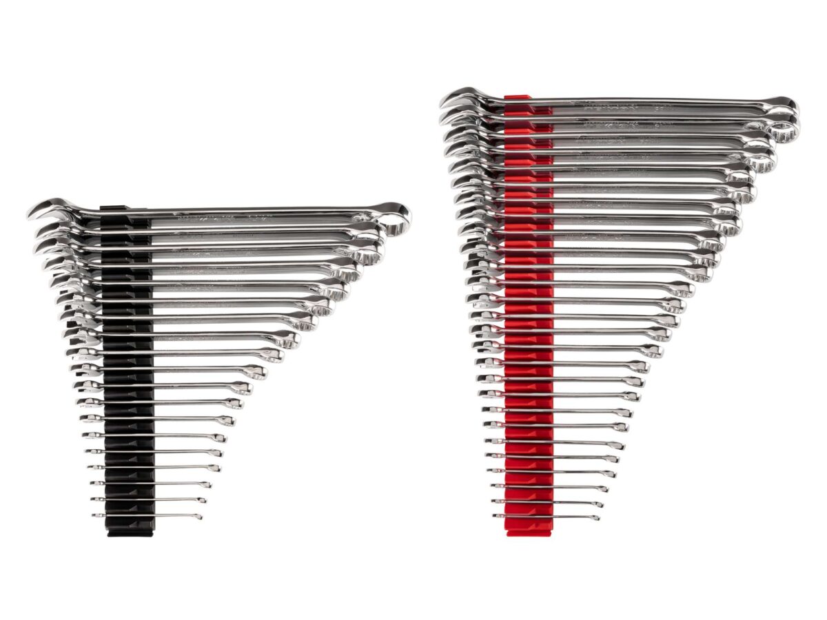 TEKTON Combination Wrench Set with Modular Organizers, 46-Piece (1/4 - 1-1/4 in., 6-32 mm) | WCB95303