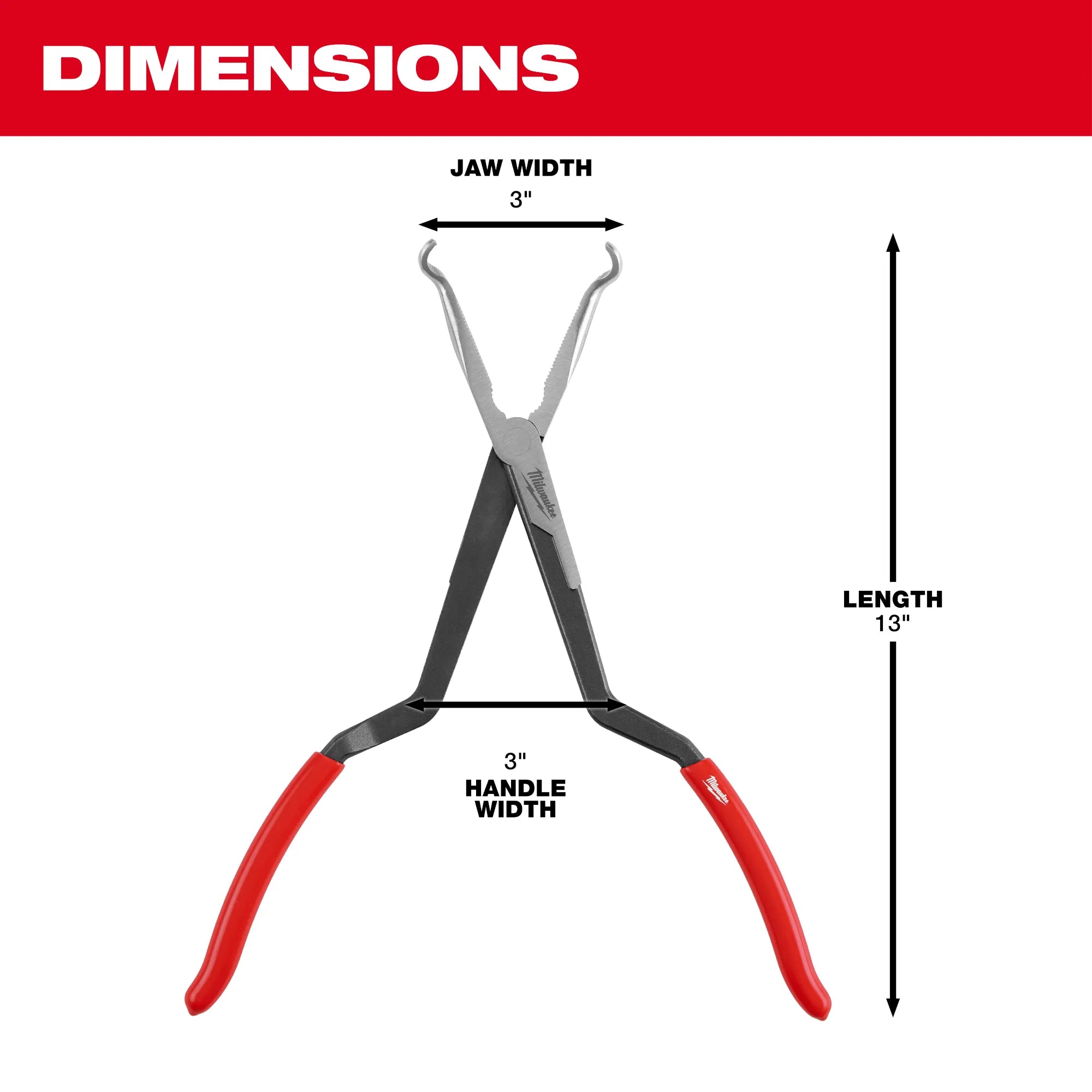 Milwaukee 3PC Long Reach Hose Grip Pliers Set