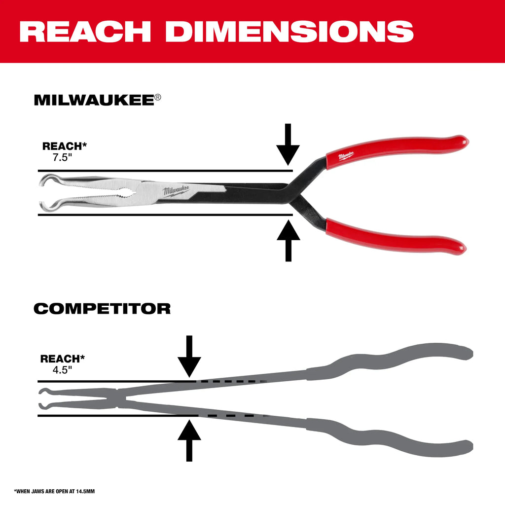 Milwaukee 3PC Long Reach Hose Grip Pliers Set