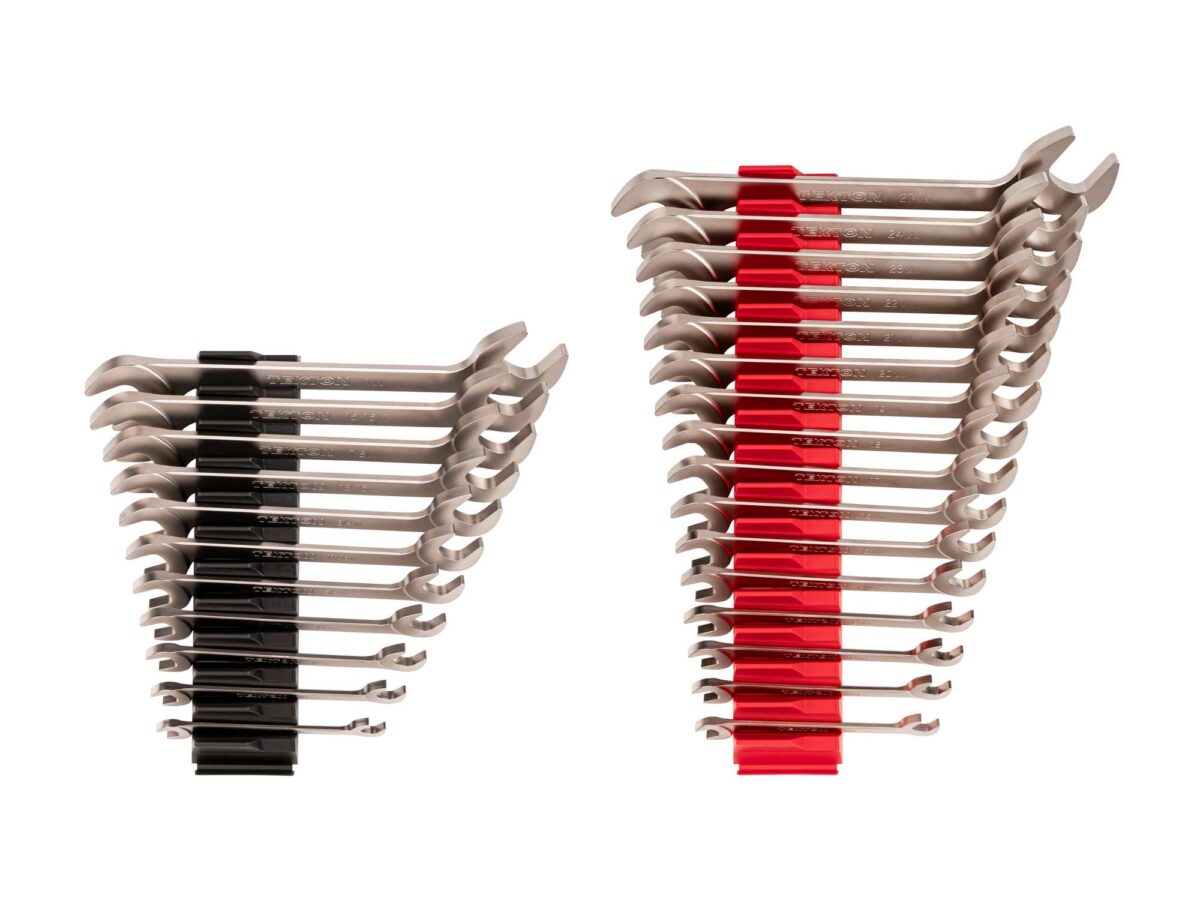 TEKTON Angle Head Open End Wrench Set with Modular Organizers, 27-Piece (3/8-1 in., 10-27 mm) | WAE93502 Main image