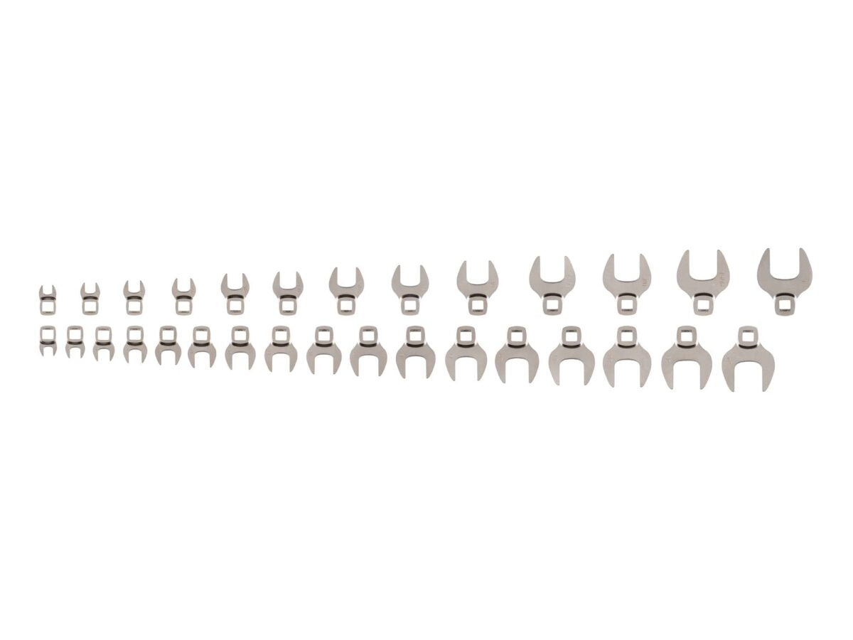 TEKTON 3/8 Inch Drive Crowfoot Wrench Set, 30-Piece (5/16-1 in., 8-24 mm) | WCF93302 Main image