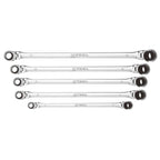 K Tool International Wrench Set 5 Piece Metric Ratcheting Double Flex 120 Tooth