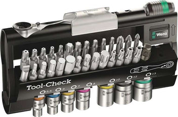 TOOL-CHECK AUTOMOTIVE 1 BITS ASSORTMENT WITH RATCHET + SOCKETS