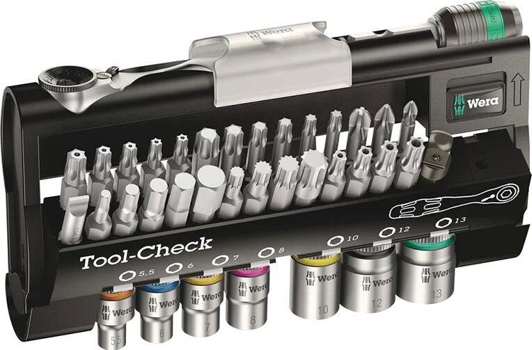 TOOL-CHECK AUTOMOTIVE 1 BITS ASSORTMENT WITH RATCHET + SOCKETS Main image