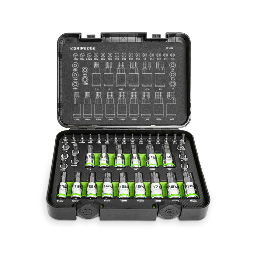 GRIPEDGE 38-PC MASTER RPT HEX BIT SOCKET SET Main image