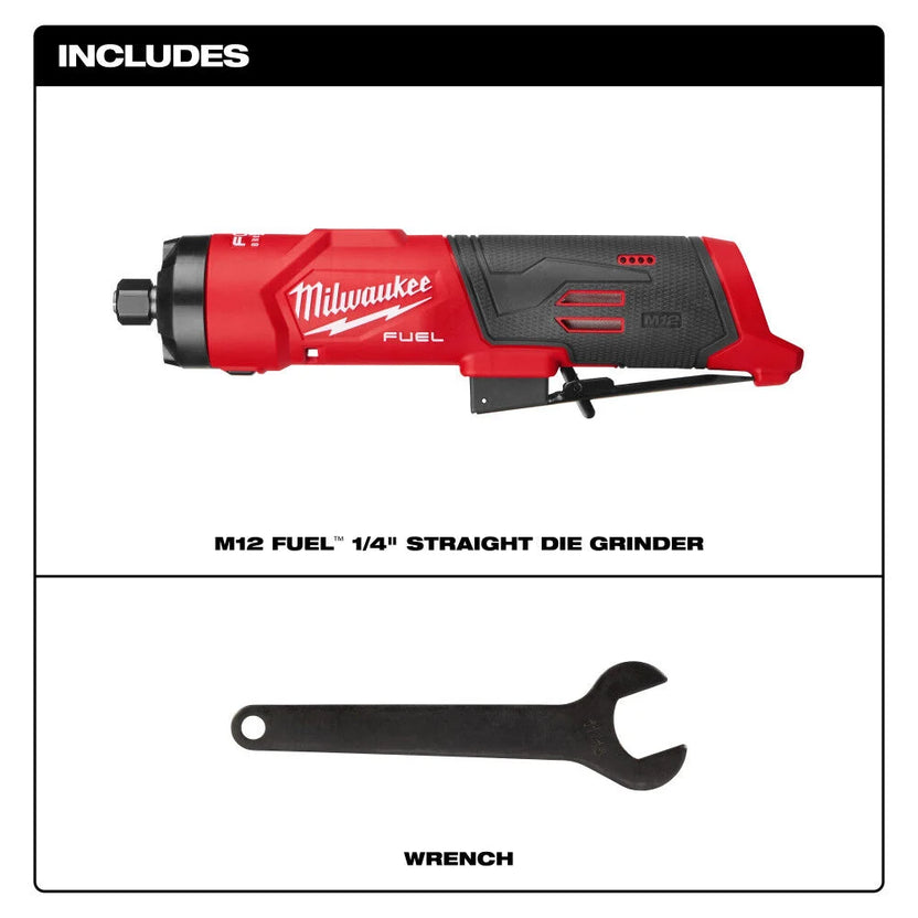 Milwaukee M12 FUEL 1/4 Inch Straight Die Grinder (Bare Tool) Secondary image