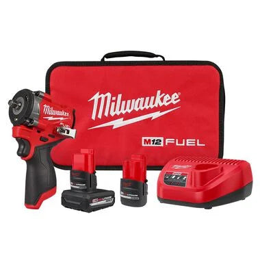 Milwaukee M12 FUEL Stubby 3/8 Inch Impact Wrench Kit Main image
