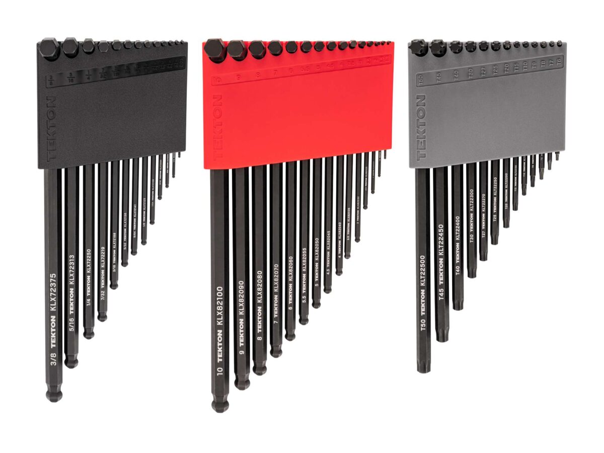 TEKTON Ball End Hex and Star L-Key Set with Holders, 41-Piece (0.050-3/8 in., 1.3-10 mm, T6-T50) | KEY91002 Main image