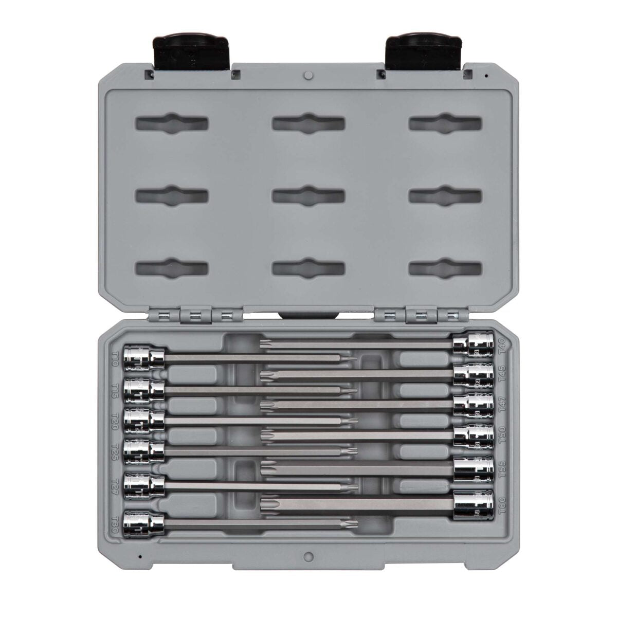 TEKTON 3/8 Inch Drive Long Torx Bit Socket Set with Case, 12-Piece (T10-T60) | SHB91305 Main image
