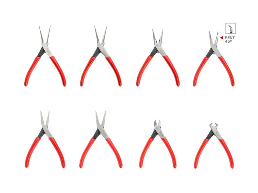 TEKTON Mini Pliers Set, 8-Piece (Needle Nose, Long Nose, Flat Nose, Cutting) | PMN99908 Main image