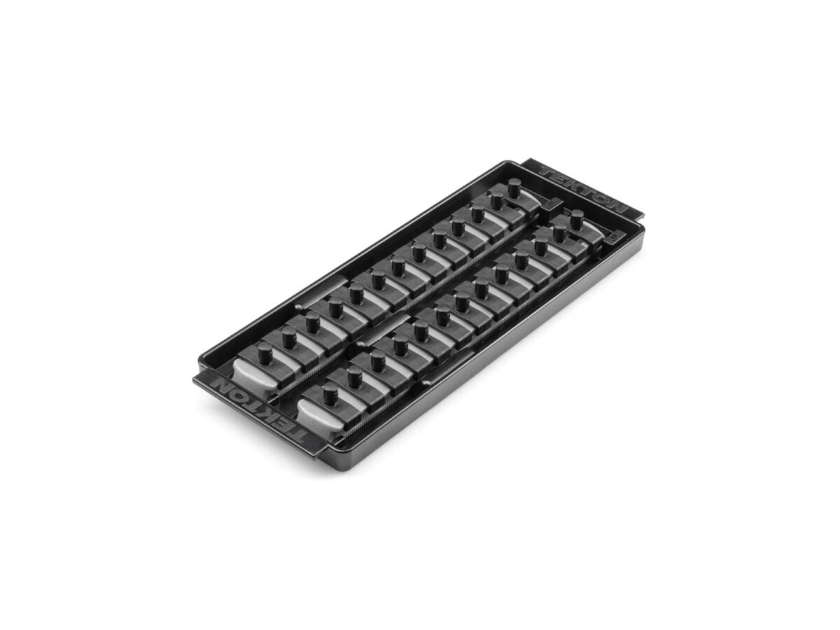 TEKTON 1/4 Inch Drive 2-Rail Socket Organizer Set, Gray (26-Tool) | OST01326 Main image