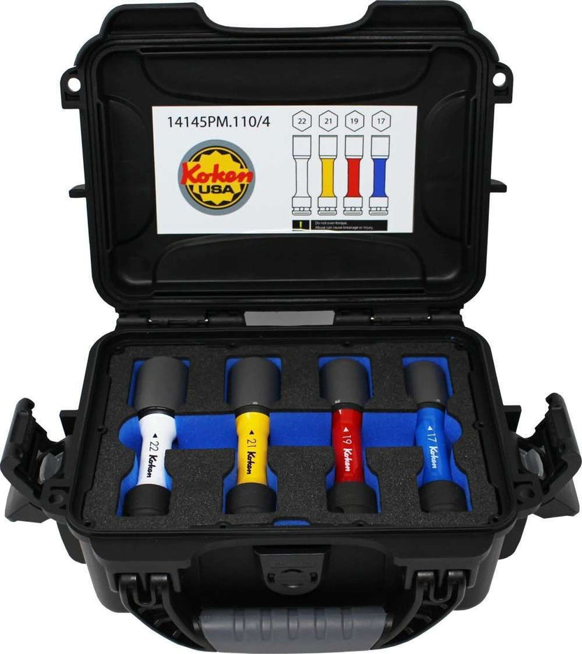 1/2" SQ.DR. WHEEL NUT SOCKET SET IN HARD CASE, 4 PIECE Main image