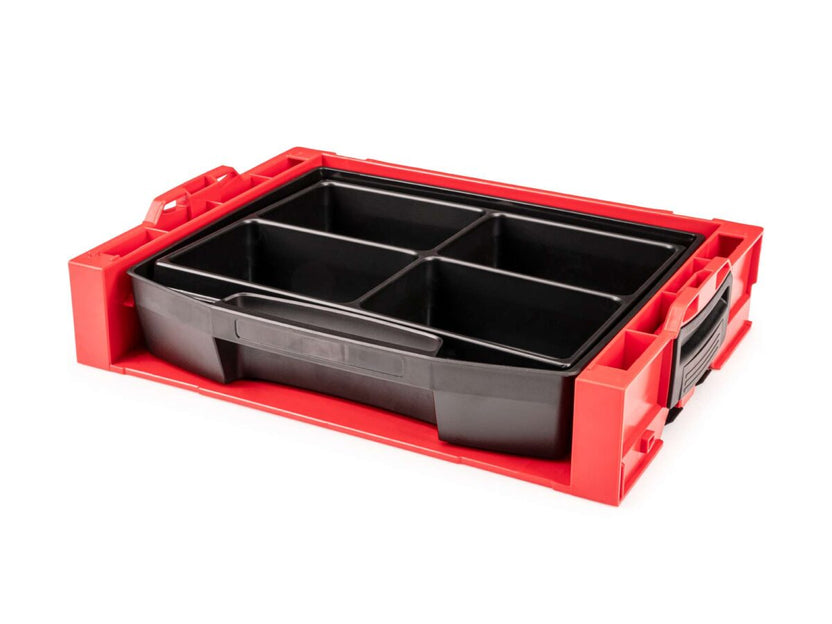 TEKTON Open Top Drawer (LS-Tray) with 4-Cavity Parts Tray and Stacking Drawer Rack | OLB94011 Main image