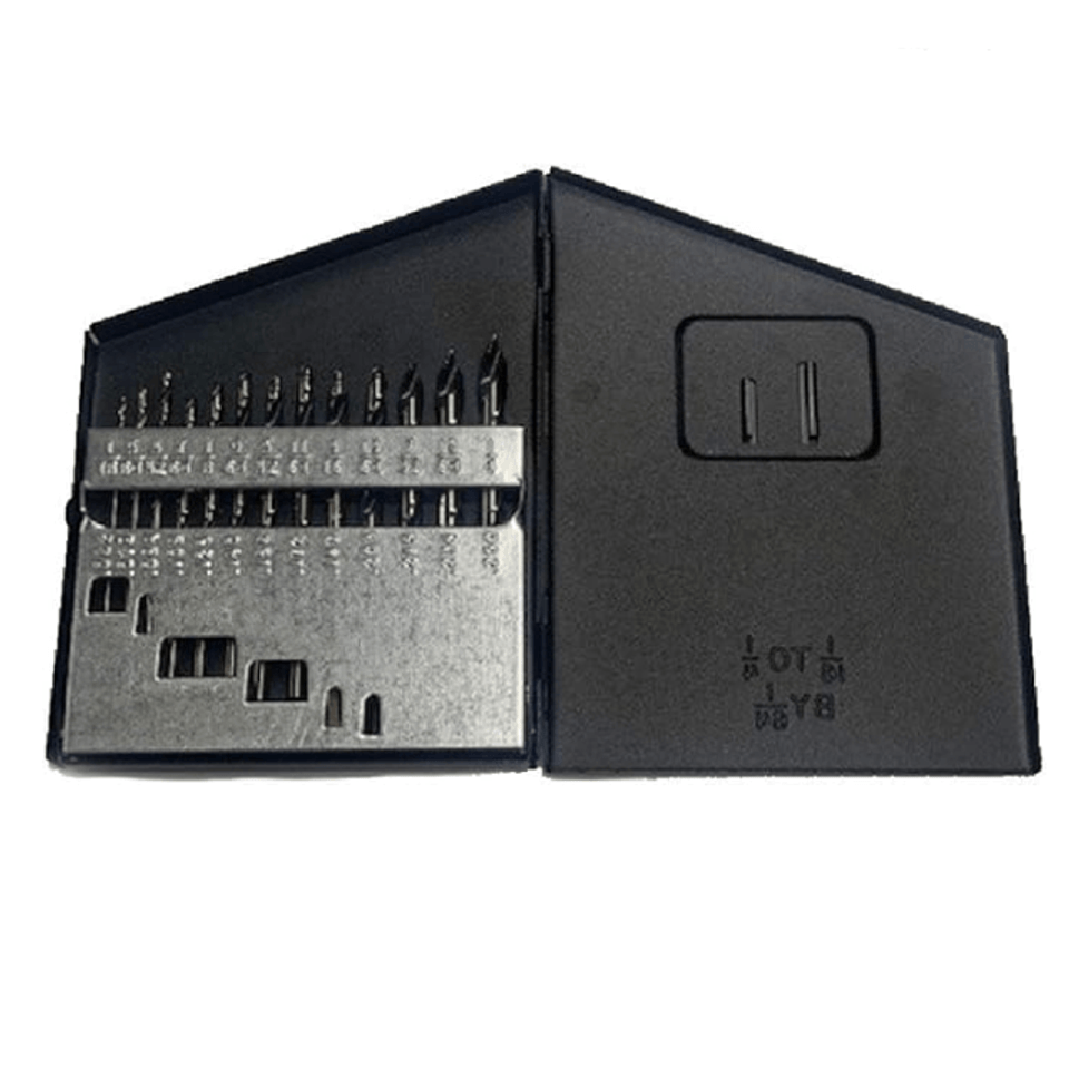 Vortex-Point Mechanic Length, 3-Flat on Shank 13-Piece Set, Type 175-VT, Norseman Drill