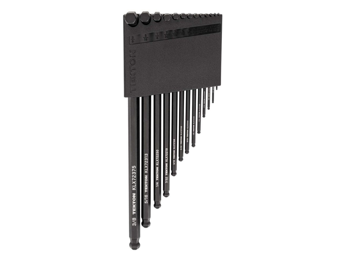 TEKTON Ball End Hex L-Key Set with Holder, 13-Piece (0.050-3/8 in.) | KLX91102