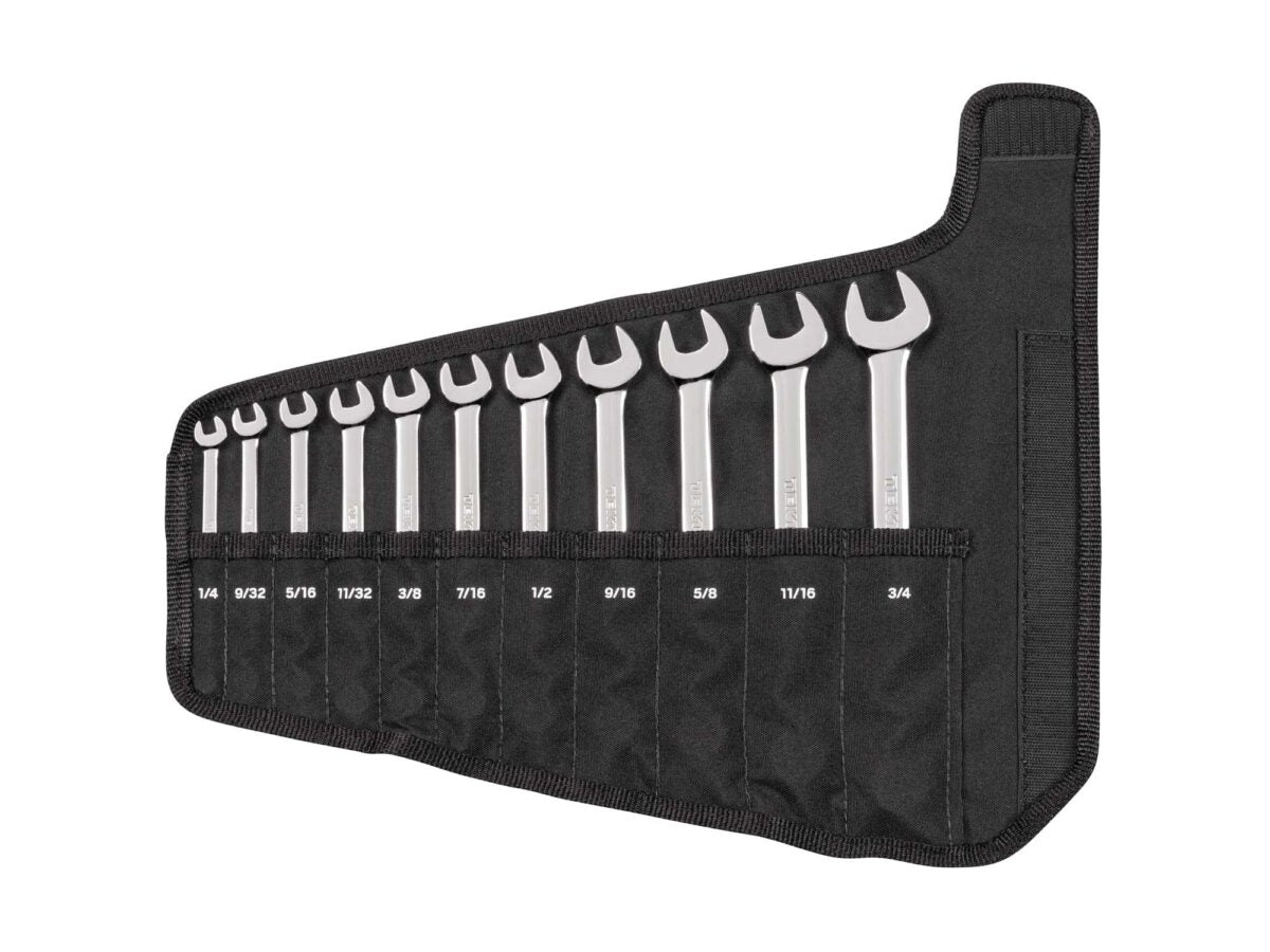 TEKTON Combination Wrench Set with Pouch, 11-Piece (1/4-3/4 in.) | WCB94101