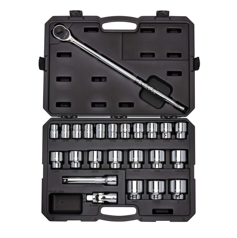 TEKTON 3/4 Inch Drive 6-Point Socket and Ratchet Set with Case, 24-Piece (3/4-2 in.) | SKT35104 Main image