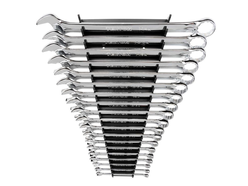 TEKTON Combination Wrench Set with Rack, 19-Piece (1/4 - 1-1/4 in.) | WCB91102 Main image