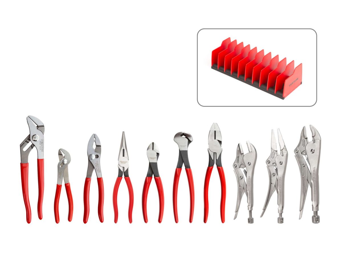 TEKTON Gripping, Cutting, and Locking Pliers Set with Rack (10-Piece) | PLR99202 Main image