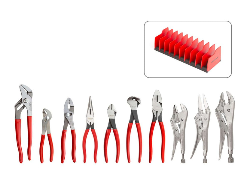 TEKTON Gripping, Cutting, and Locking Pliers Set with Rack (10-Piece) | PLR99202 Main image