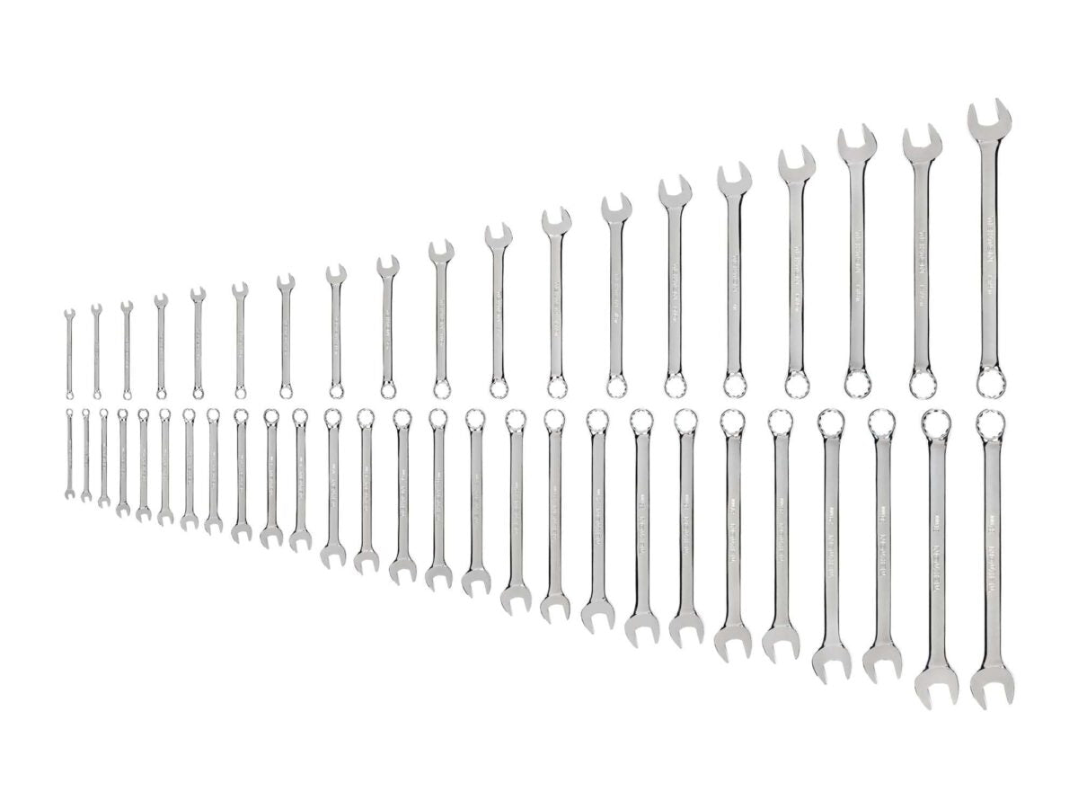 TEKTON Combination Wrench Set, 46-Piece (1/4 - 1-1/4 in., 6-32 mm) | WCB90301