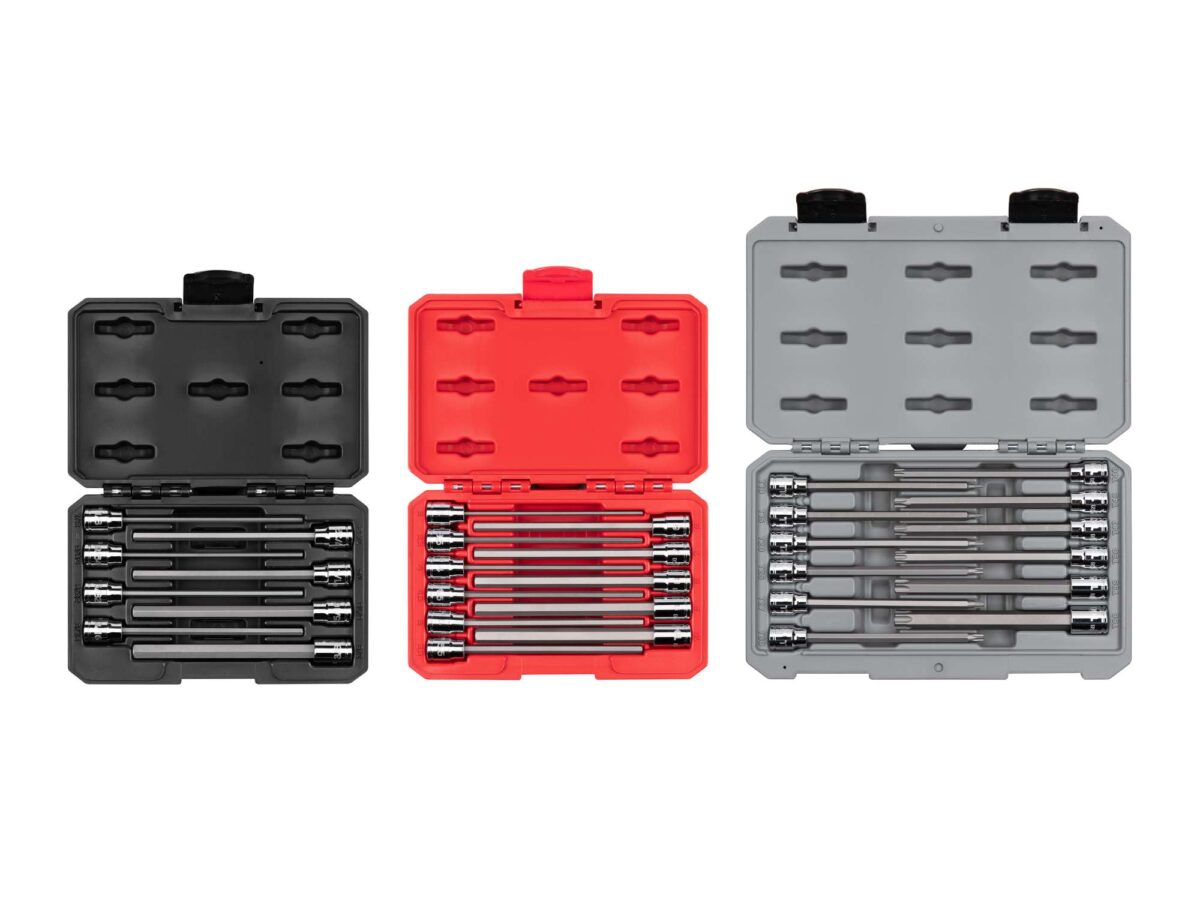 TEKTON 3/8 Inch Drive Long Hex and Torx Bit Socket Set with Cases, 31-Piece (1/8-3/8 in., 3-10 mm, T10-T60) | SHB91900 Main image