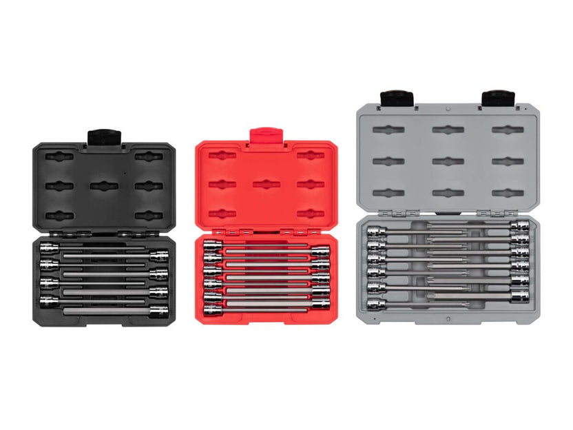 TEKTON 3/8 Inch Drive Long Hex and Torx Bit Socket Set with Cases, 31-Piece (1/8-3/8 in., 3-10 mm, T10-T60) | SHB91900 Main image