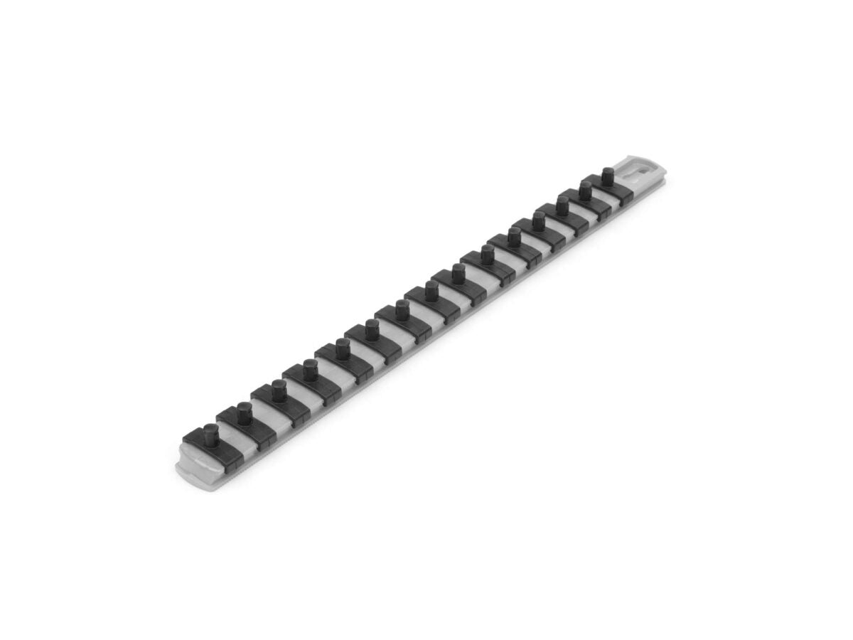 TEKTON 1/4 Inch Drive x 13 Inch Socket Rail, 15 Clips (Gray) | OSR02315 Main image