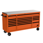 Homak Manufacturing 72 Inch RS Pro Roller Cabinet Stainless Steel Top