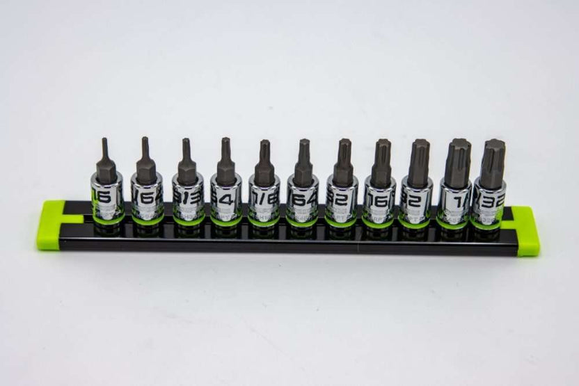 GripEdge 11-PC 1/4'' Dr Short SAE RPT Hex Driver Set Main image
