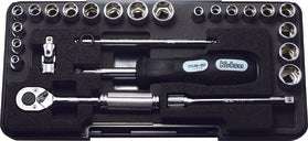 Ko-ken P2251M 1/4 Sq. Dr. 18 Piece 6-Point Metric Socket set  4-13mm