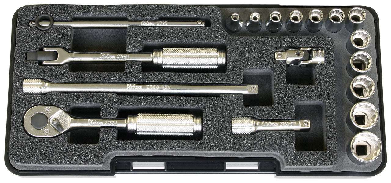 Ko-ken P2285Z 1/4 Sq. Dr. Socket Set Z-series 26 pieces Main image