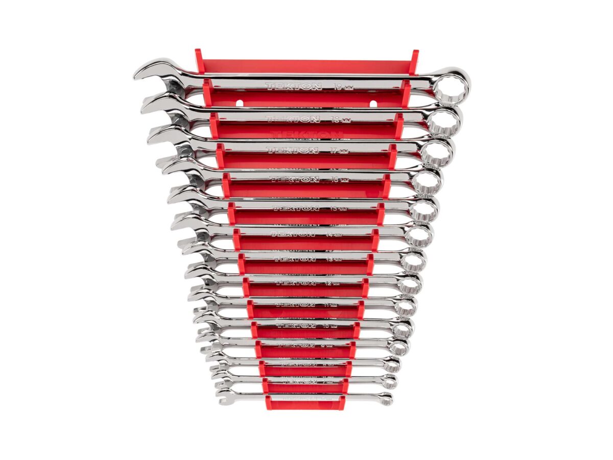 TEKTON Combination Wrench Set with Rack, 14-Piece (6-19 mm) | WCB91203 Main image