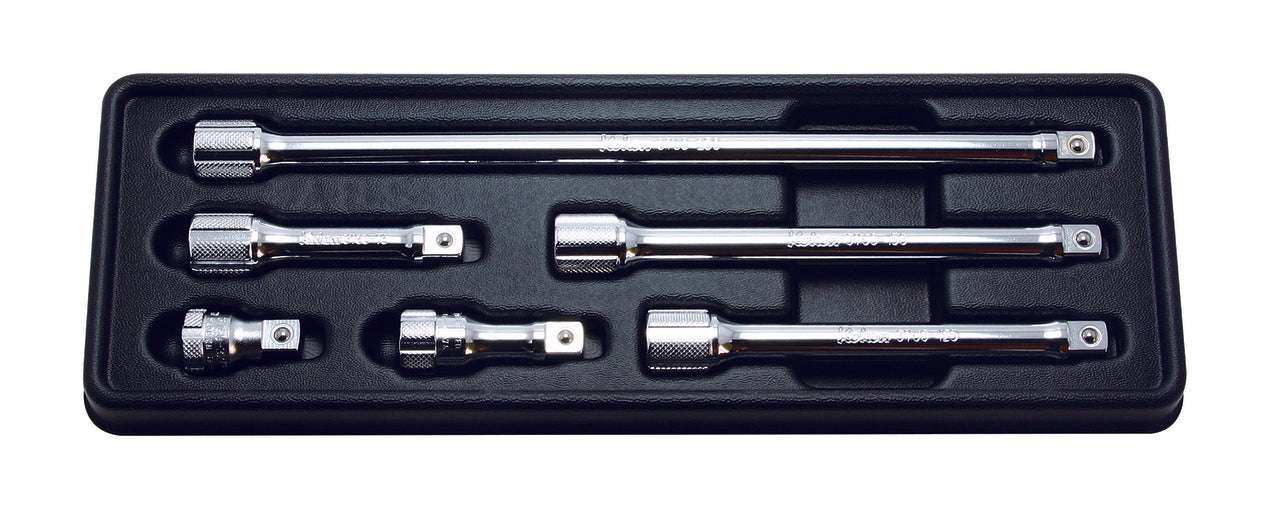 Ko-ken PK3763/6 3/8 Sq. Dr. Wobble-Fix Extension Bar set  32-250mm ABS Tray   6 pieces