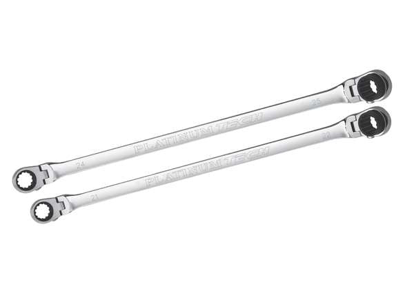 Platinum 2 Pc. XL Reversible Ratcheting Wrench Set - 4 Metric Sizes Main image