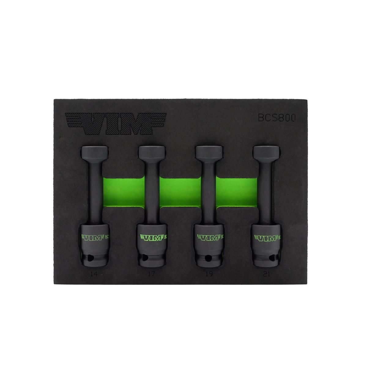 VIM Tools 4 PC. 1/2'' DR. IMPACT BALL UJ CLOSE-QUARTER SOCKET SET