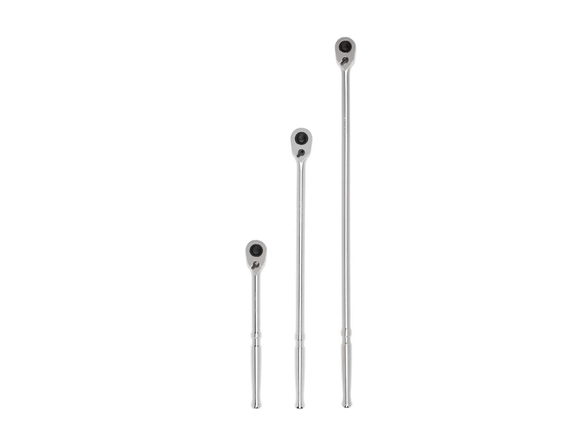TEKTON 1/2 Inch Drive Quick-Release Ratchet Set, 3-Piece (10-1/2, 18, 24 in.) | SRH92104 Main image
