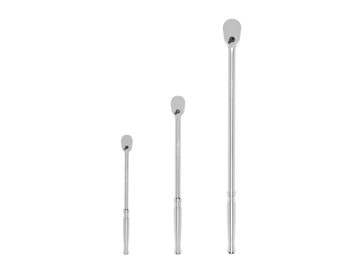 TEKTON 1/4, 3/8, 1/2 Inch Drive Long Ratchet Set, 3-Piece (9, 12, 18 in.) | SRH99003 Main image