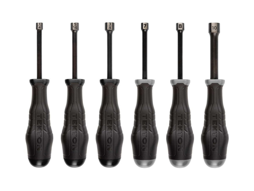 TEKTON High-Torque Black Oxide Blade Nut Driver Set, 6-Piece (1/4-3/8 in., 7-10 mm) | DHD91301 Main image