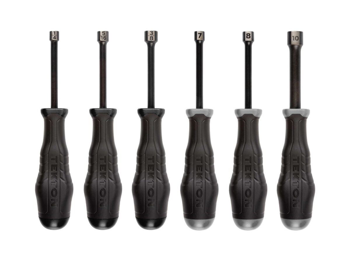 TEKTON High-Torque Black Oxide Blade Nut Driver Set, 6-Piece (1/4-3/8 in., 7-10 mm) | DHD91301