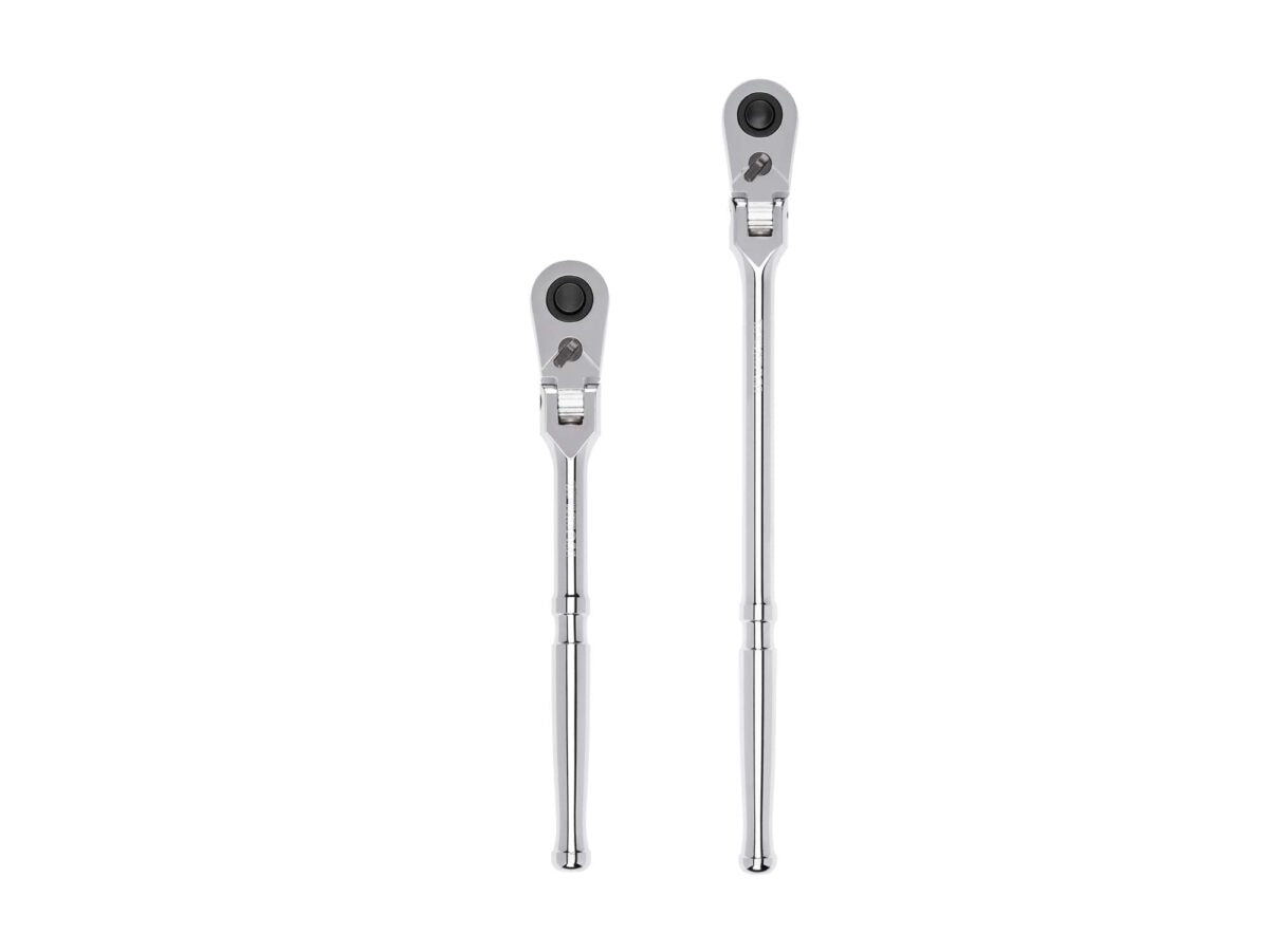 TEKTON 1/2 Inch Drive Flex Head Quick-Release Ratchet Set, 2-Piece (10-1/2, 14 in.) | SRH92301 Main image