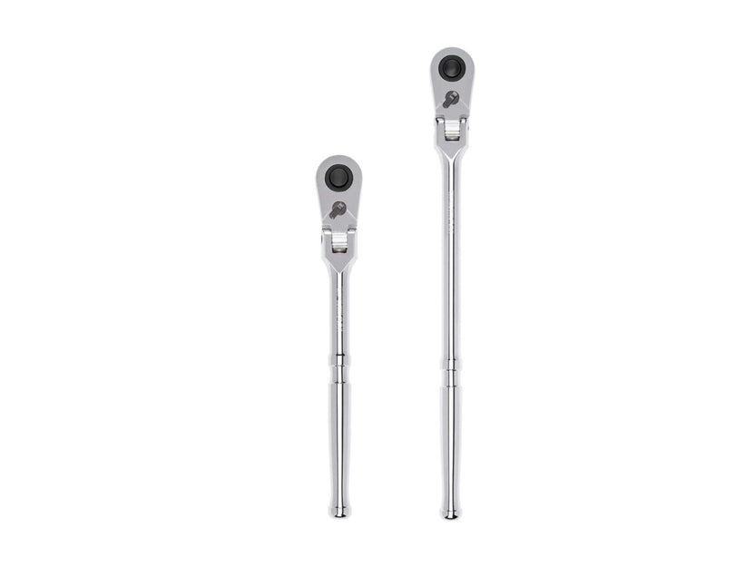 TEKTON 1/2 Inch Drive Flex Head Quick-Release Ratchet Set, 2-Piece (10-1/2, 14 in.) | SRH92301 Main image