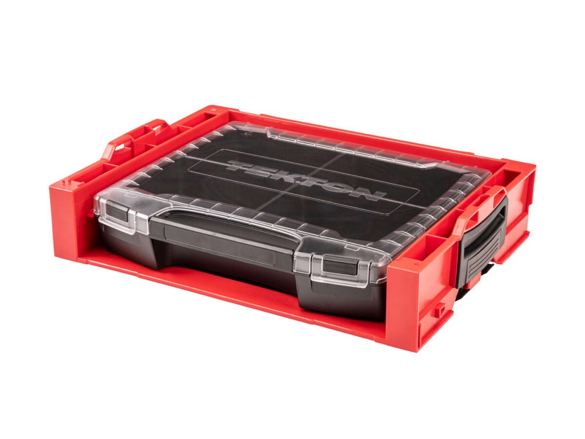 TEKTON Lidded Drawer (i-BOXX) with 4-Cavity Parts Tray and Stacking Drawer Rack | OLB94001