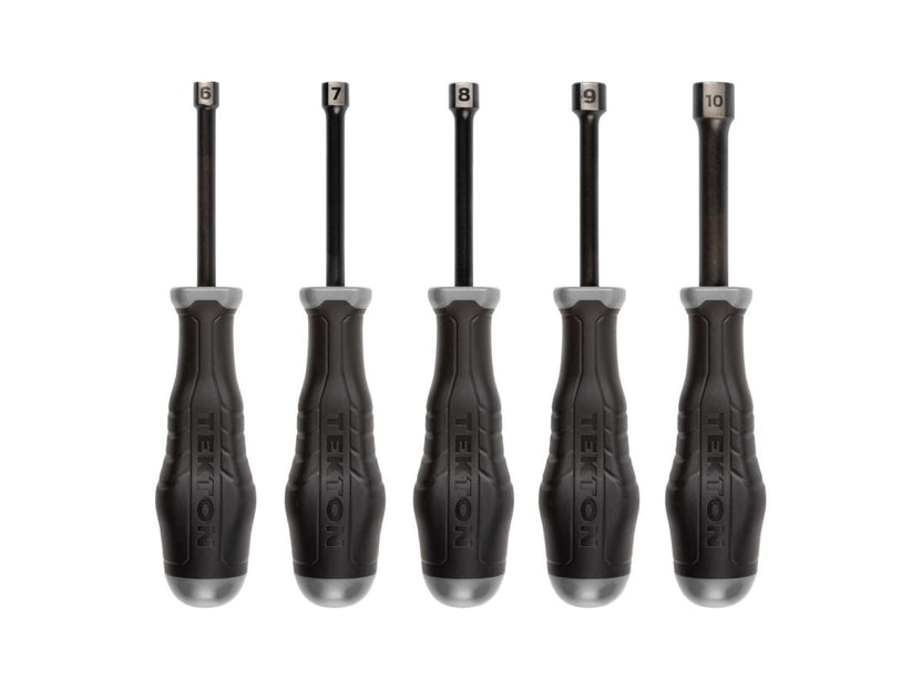 TEKTON High-Torque Black Oxide Blade Nut Driver Set, 5-Piece (6-10 mm) | DHD91201 Main image