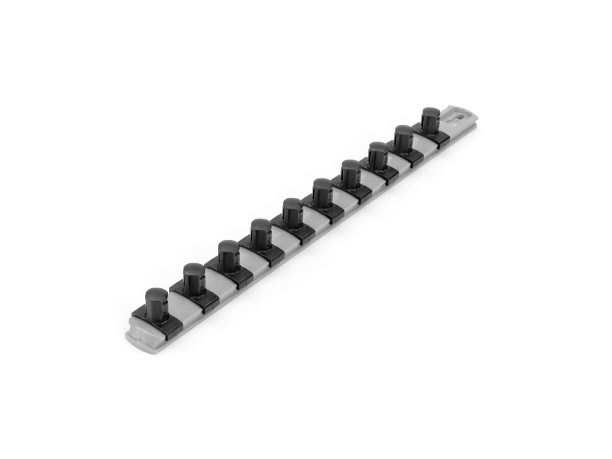 TEKTON 1/2 Inch Drive x 13 Inch Socket Rail, 10 Clips (Gray) | OSR22310 Main image