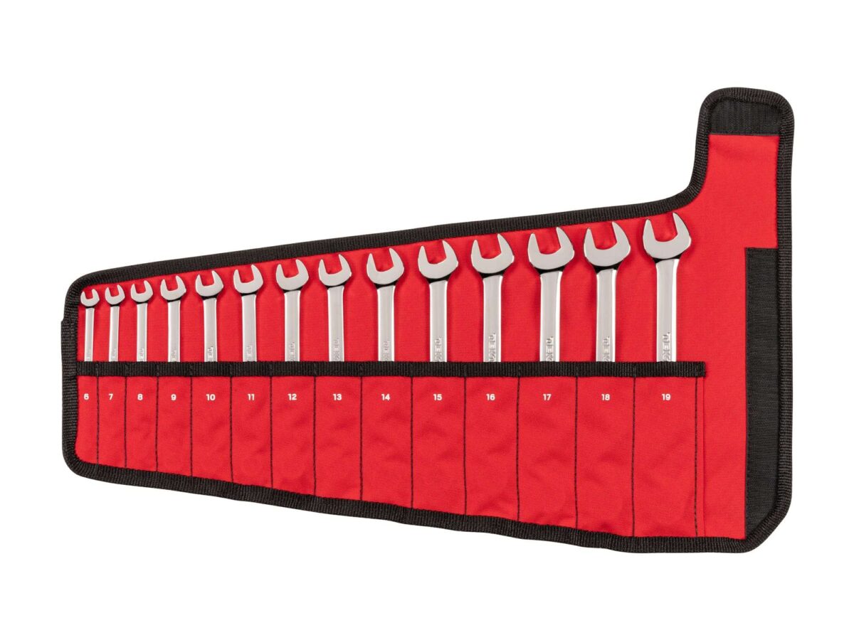 TEKTON Combination Wrench Set with Pouch, 14-Piece (6-19 mm) | WCB94201