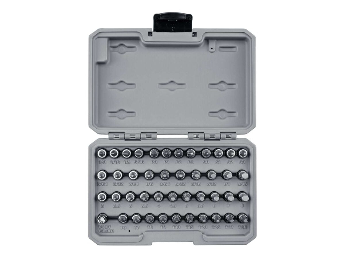 TEKTON 1/4 Inch Drive Hex, Torx, Phillips, Slotted, Square Bit Socket Set with Case (44-Piece) | SHB90302 Main image